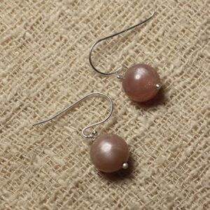 Sunstone semi-precious stone earrings